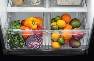 Humidity-Controlled Crisper Drawers