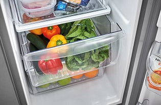 Store-More Humidity-Controlled Crisper Drawers