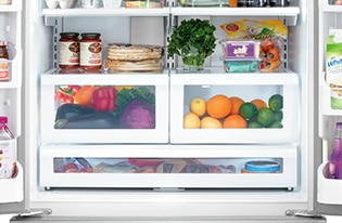 SpacePro Adjustable Crisper Bins