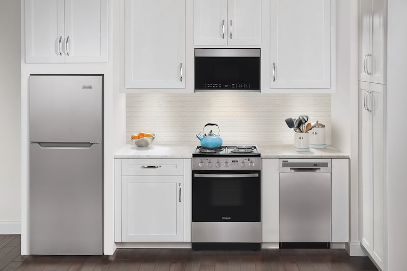 Compact design for smaller kitchen spaces.