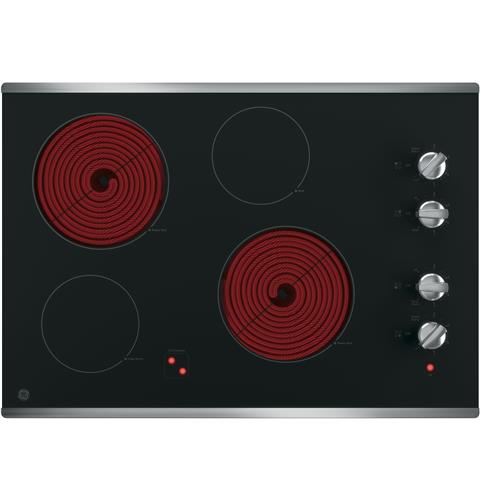 Four radiant cooking elements