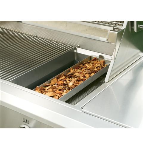 Stainless steel, drop-in smoker box