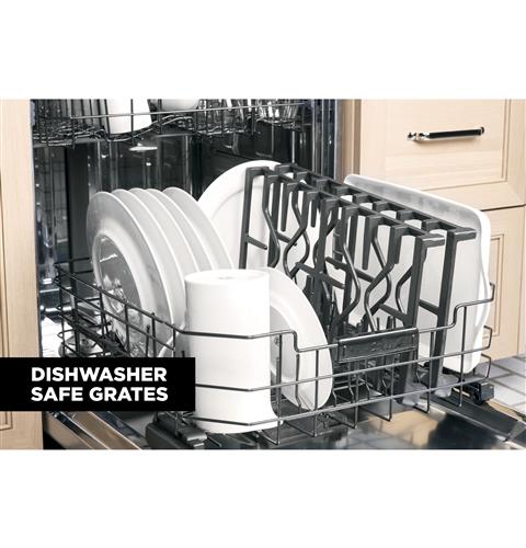 Heavy duty, dishwasher-safe grates