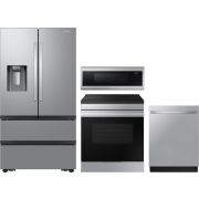 Samsung 4 Piece Appliance Package with RF26CG7400SR Refrigerator, NSI6DG9100SR Range, DW80B7071US Dishwasher & ME11A7710DS Microwave