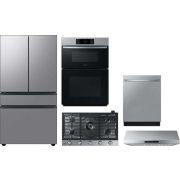 Samsung 5 Piece Appliance Package with RF23BB8600QL Refrigerator, NA36N6555TS Cooktop, NK36N7000US Hood, NQ70CG700DSR Wall Oven & DW80CG5451SR Dishwasher