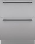 Sub-Zero 7025410 Stainless Steel Drawer Panels (2-Panel Set) with 4 Inch Toe Kick and Tubular Handles