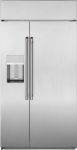 Cafe 42 Inch Smart Built-In Side-by-Side Refrigerator with Dispenser - Stainless Steel (CSB42YP2NS1)