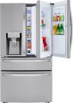 LG LRMDS3006S 36 inch 29.5 cu. ft. 4 Door French Door Refrigerator - Stainless Steel, Craft Ice