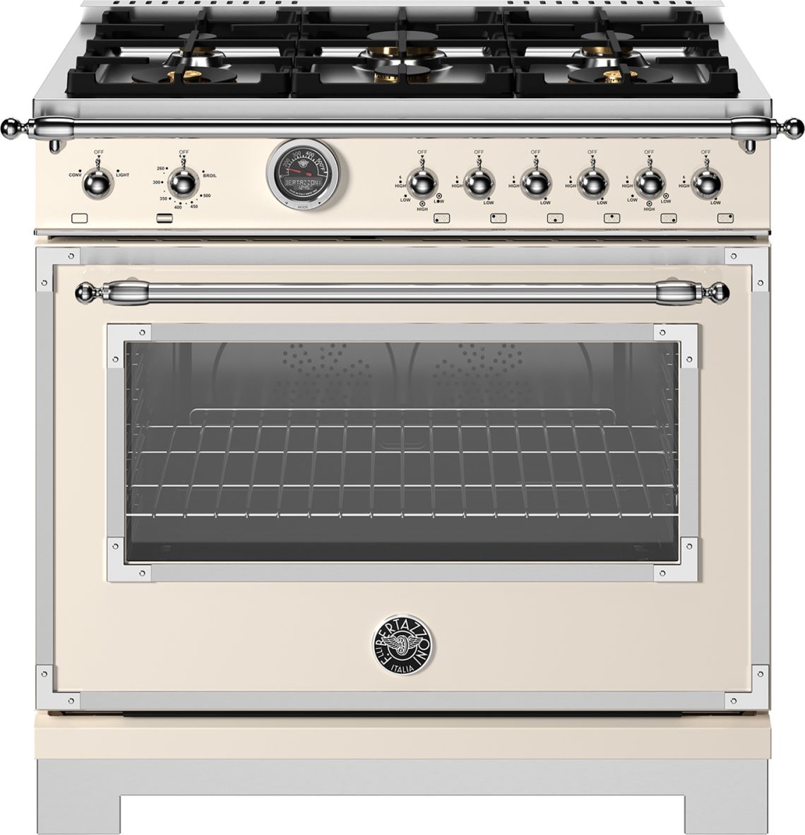Bertazzoni HER366BCFGMAVT Heritage 36in Range All Gas Avorio Ivory