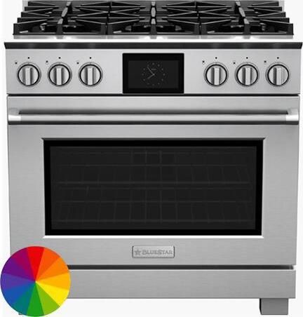 BlueStar BSDF366BC Platinum Series 36" Dual Fuel Range, 6 Burners - Natural Gas, Standard RAL Semi-Gloss Paint