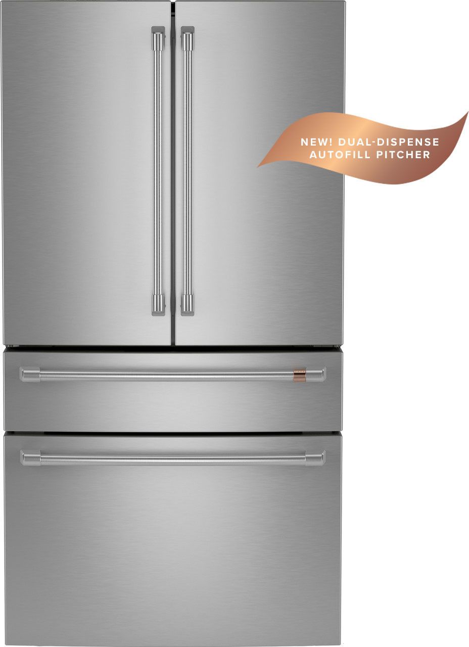 Cafe 23.2 Cu. Ft. Smart Counter-Depth 4-Door French-Door Refrigerator With Dual-Dispense AutoFill Pitcher - Stainless Steel (CJE23DP2WS1)