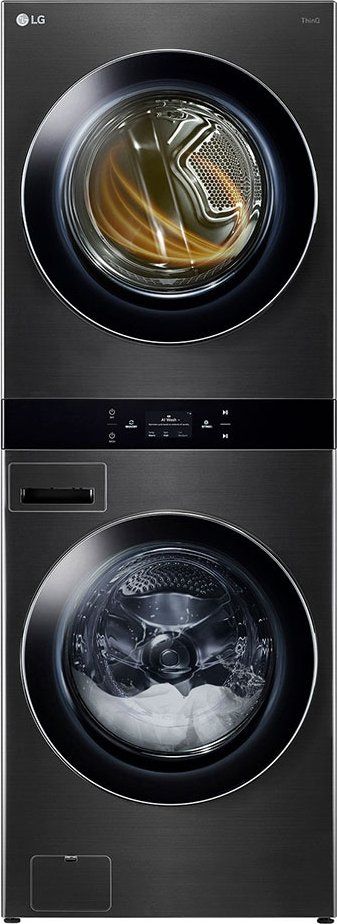 LG WKGX301HBA 27" WashTower with Gas Dryer - eZDispense, Black Stainless Steel
