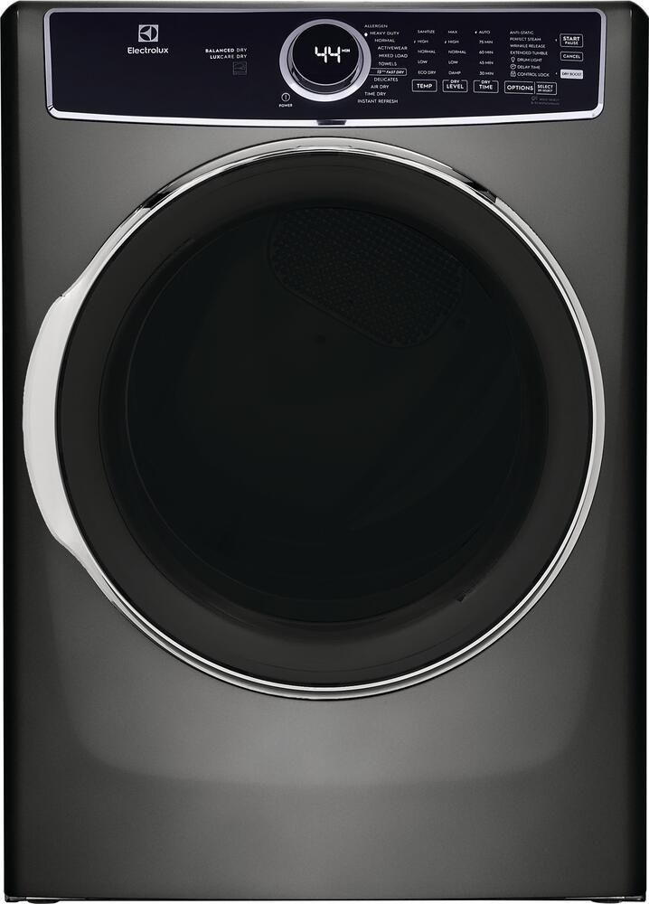 Electrolux ELFG7637AT 27 Inch Gas Dryer 8.0 Cu. Ft. - Titanium, Tinted Glass
