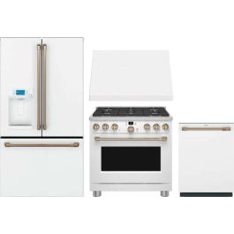Cafe 4 Piece Appliance Package with CYE22TP4MW2 Refrigerator