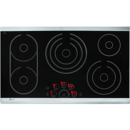 LG : LCE3681ST 36 Smoothtop Electric Cooktop 5 Steady Heat Elements  Stainless Steel