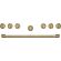 Cafe 36 Inch Brushed Brass Handle & Knob Set for Pro Range and Rangetop (CXPR6HKPTCG)