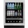 Stainless Glass -  2 Black Wire Shelves, 1 wine & floor cradle - Hinge Left (LG) - Build to Order