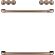 Cafe Front Control Gas Knobs and Handles - Brushed Copper (CXFCGHKPMCU)