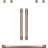 Cafe 2 x French-Door Handles, 1 x 30 Inch Handle - Brushed Copper (CXWDFHKPMCU)
