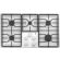 GE 36 Inch Built-In Gas Cooktop with Dishwasher-Safe Grates - White (JGP3036DLWW)