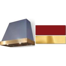 AGA AH3630EUC-PCR-PB Euclid 36"W X 30"H Hood w/600 CFM Blower - Piccadilly Red, Polished Brass Trim