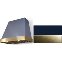 AGA AH4830EUC-IND-AB Euclid 48"W X 30"H Hood w/1200 CFM Blower - Indigo, Antique Brass Trim
