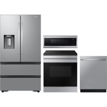 Samsung 4 Piece Appliance Package with RF31CG7400SR Refrigerator, NSI6DG9100SR Range, DW80CG5451SR Dishwasher & ME11A7710DS Microwave