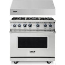 Viking 2 Piece Appliance Package with VGR73626BSS Gas Range & VWH536121SS Hood
