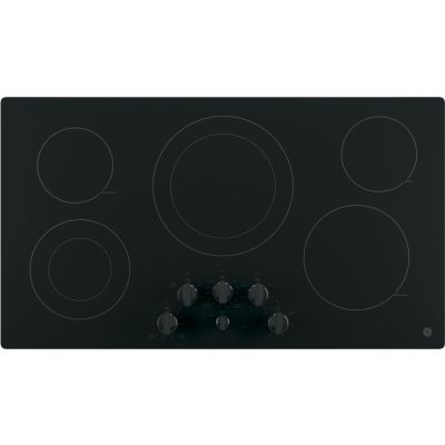 JP3536DJBB | GE 36 Built-In Knob Control Electric Cooktop - Black