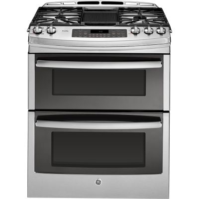 GE Profile Series Slide-In Double Oven Gas Range - Thumbnail 4